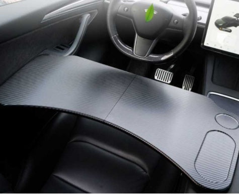 Foldable Car Desk for Tesla Model 3 & Y - Portable Steering Wheel Table Tray