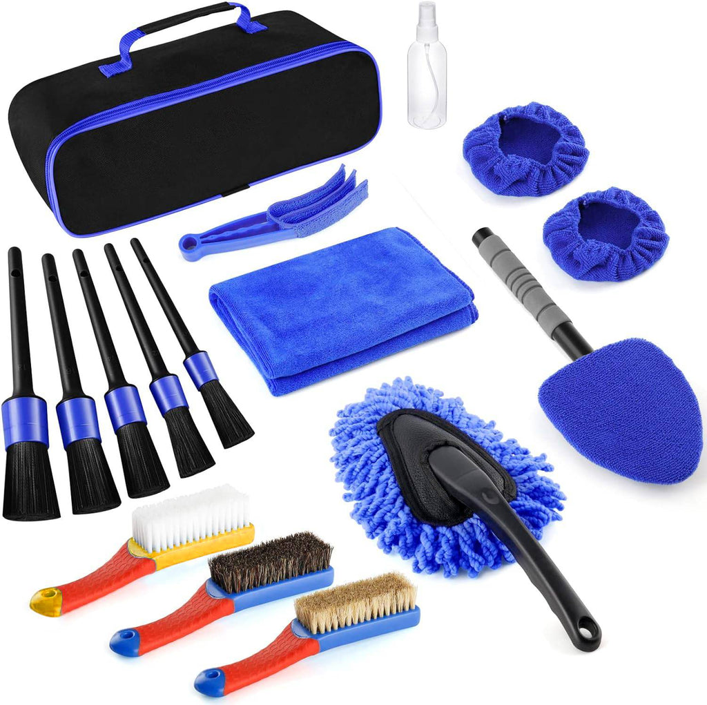 17-Piece Car Interior Detailing Brush Set — Complete Clean Kit