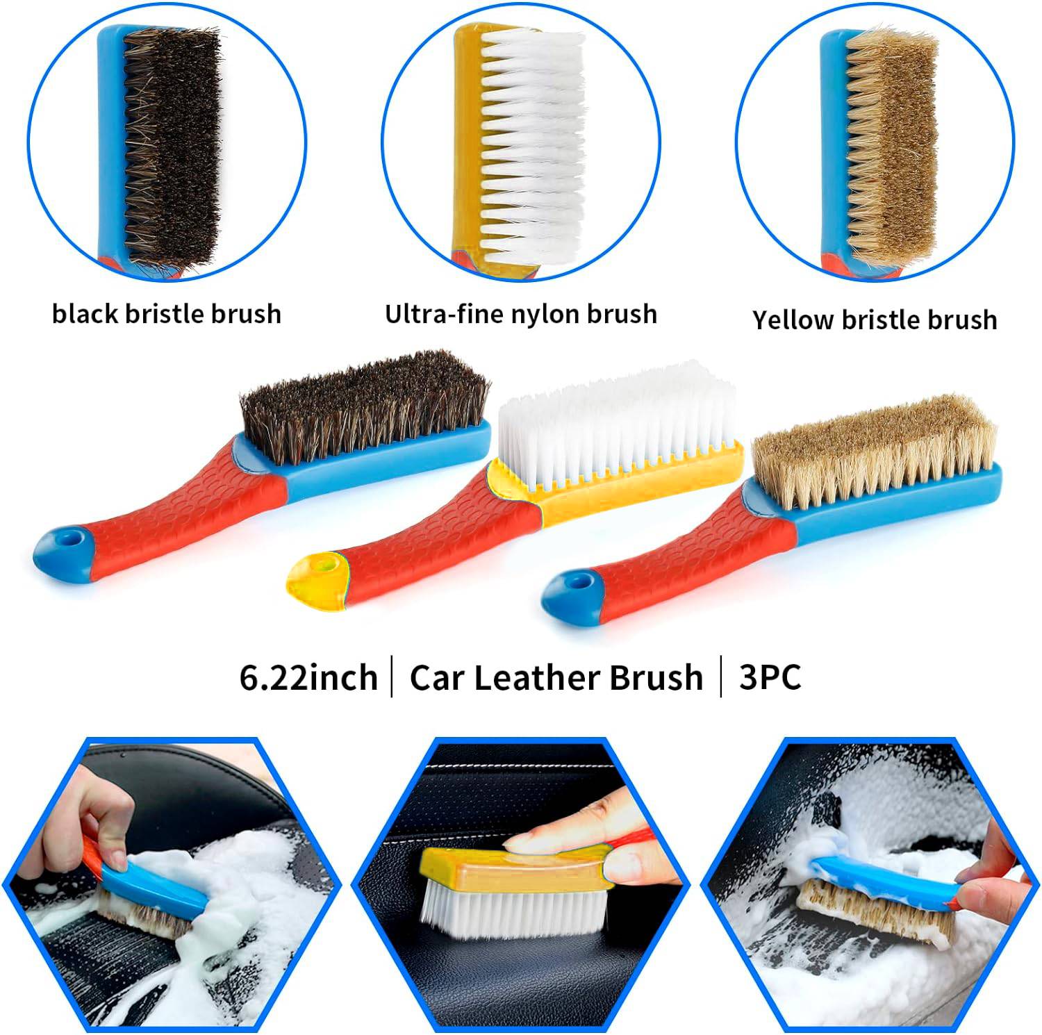 17-Piece Car Interior Detailing Brush Set — Complete Clean Kit
